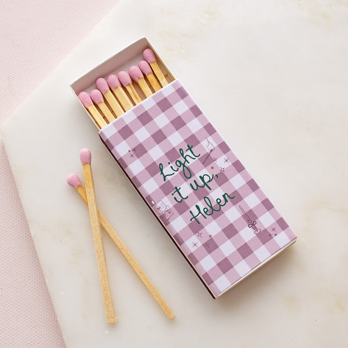 Personalised Name "Light it Up" Matches | Add On