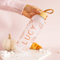 Personalised Name Print Autumn Icons Frosted Water Bottle