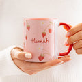 Personalised Name Strawberry Individual Mug