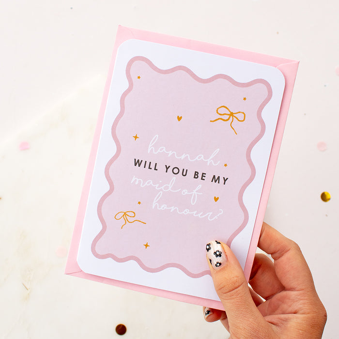 Personalised Name will you be my Bridesmaid/Maid of Honour card | Add on