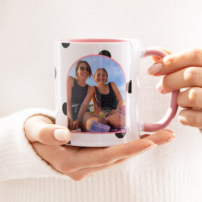Personalised Photo Polka Mug
