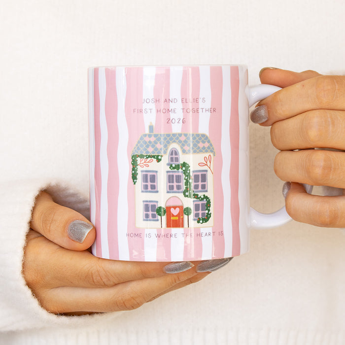 Personalised Pink Cottage New Home Mug | Add on