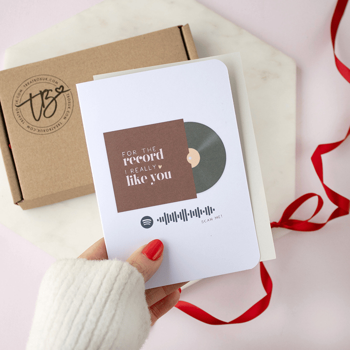 Personalised Song Code 'For The Record...' A6 Card | Add on
