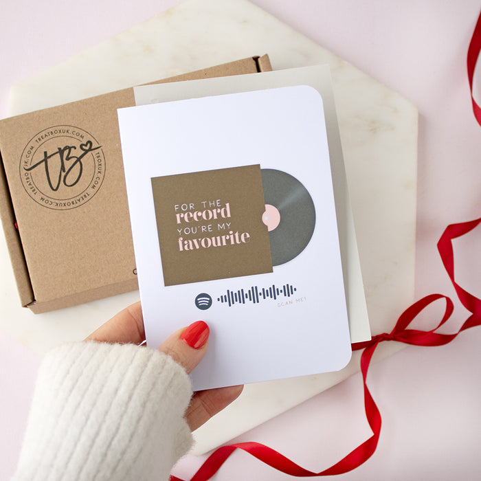 Personalised Song Code 'For The Record...' A6 Card | Add on