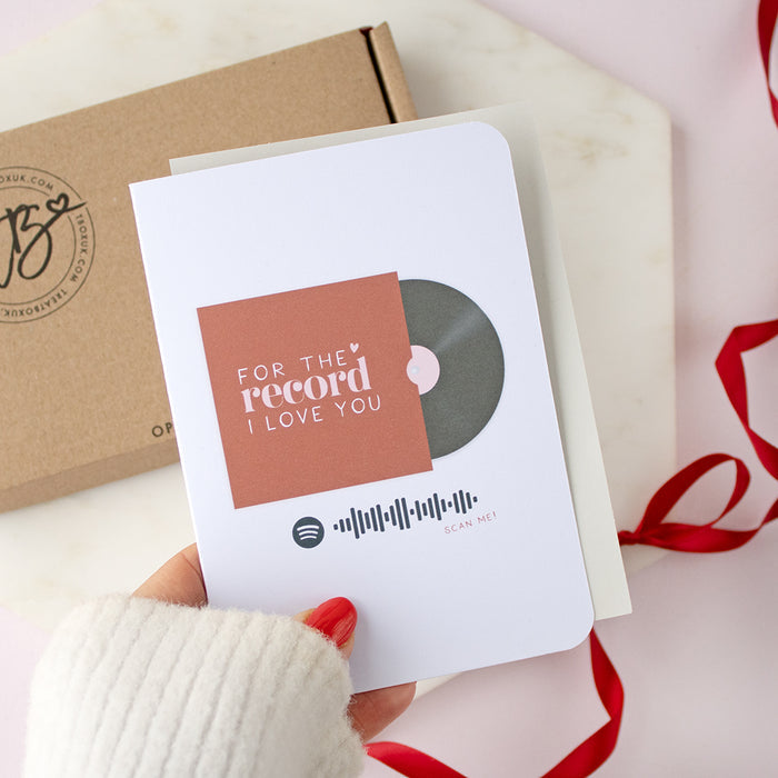 Personalised Song Code 'For The Record...' A6 Individual Card