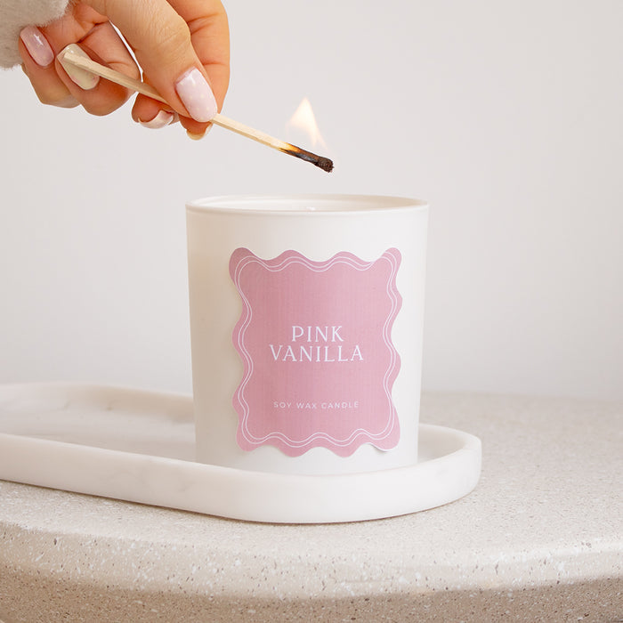 Pink Vanilla Soy Wax Candle Jar | Add on