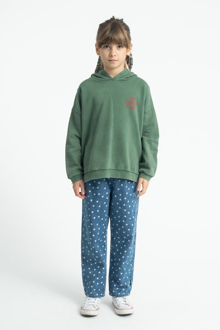 Piupiuchick | Hoodie green w/ apple print