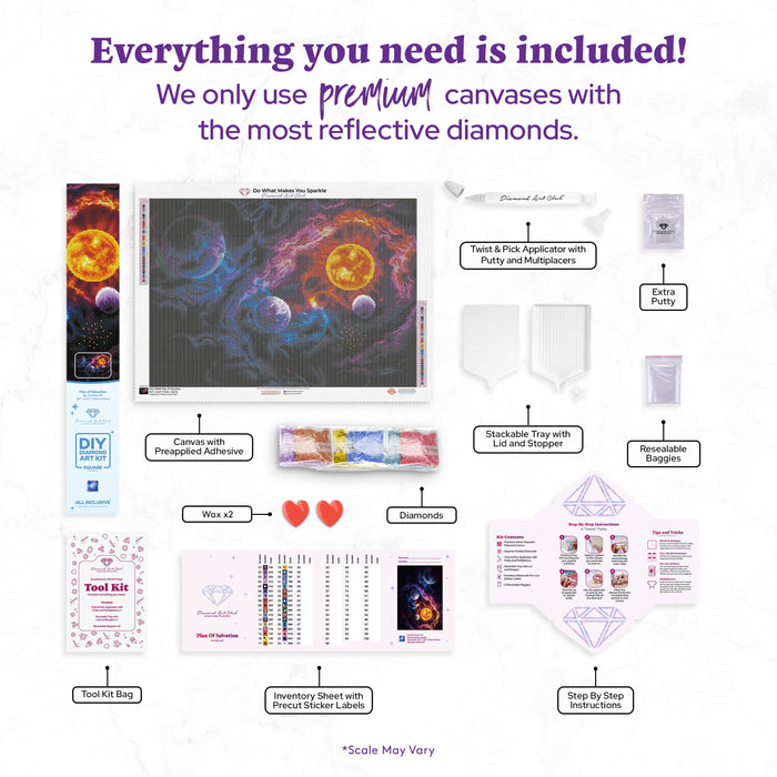 Diamond Painting Plan of Salvation 29.1″ x 20.5″ (74cm x 52cm) / Square with 34 colors / 59,364
