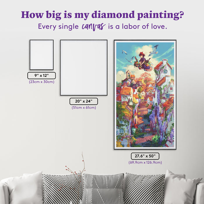 Diamond Painting Plant Delivery 27.6" x 50" (69.9cm x 126.9cm) / Square with 76 Colors including 1 AB and 7 Fairy Dust Diamonds / 143,310