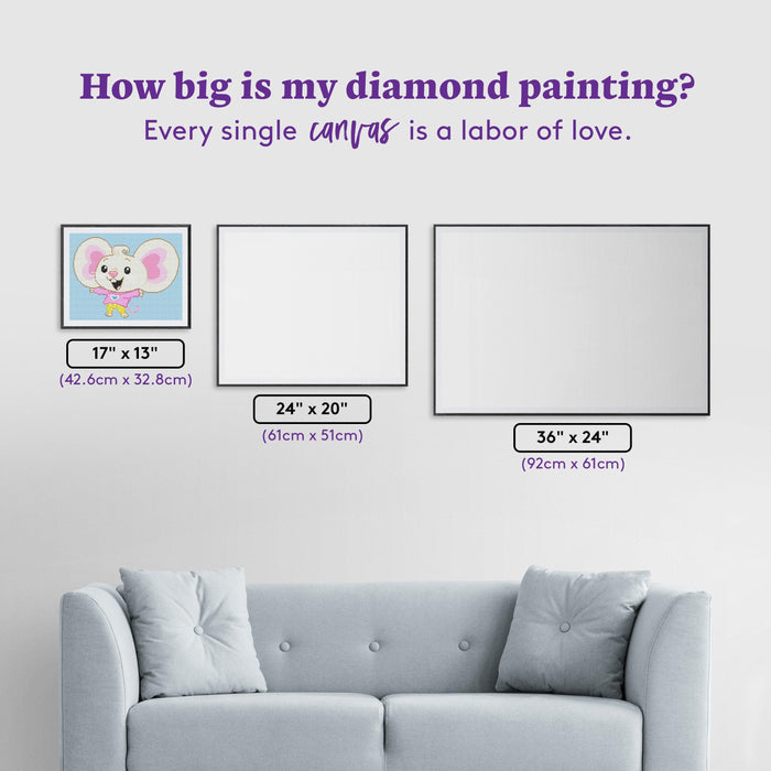 Diamond Painting Potato 17" x 13" (42.6cm x 32.8cm) / Round with 18 Colors including 1 AB Diamonds and 1 Fairy Dust Diamonds / 17,784
