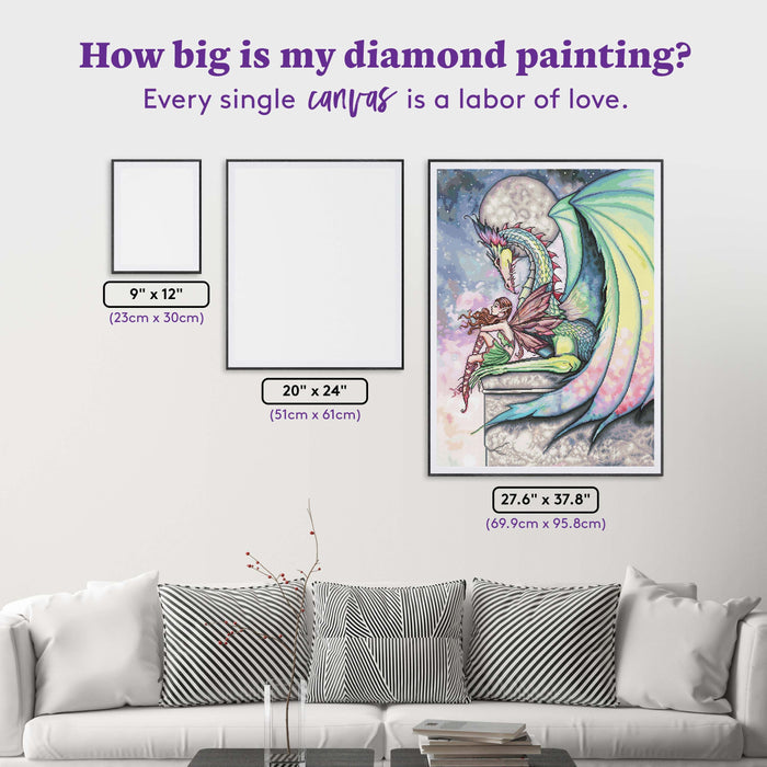Diamond Painting Preparing for Flight 27.6" x 37.8" (69.9cm x 95.8cm) / Square with 57 Colors including 4 Fairy Dust Diamonds / 108,185