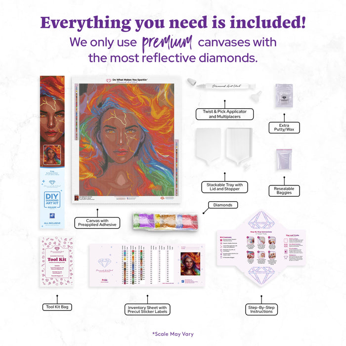 Diamond Painting Pride 22" x 26" (56cm x 66cm) / Square with 49 Colors including 6 ABs / 57,681