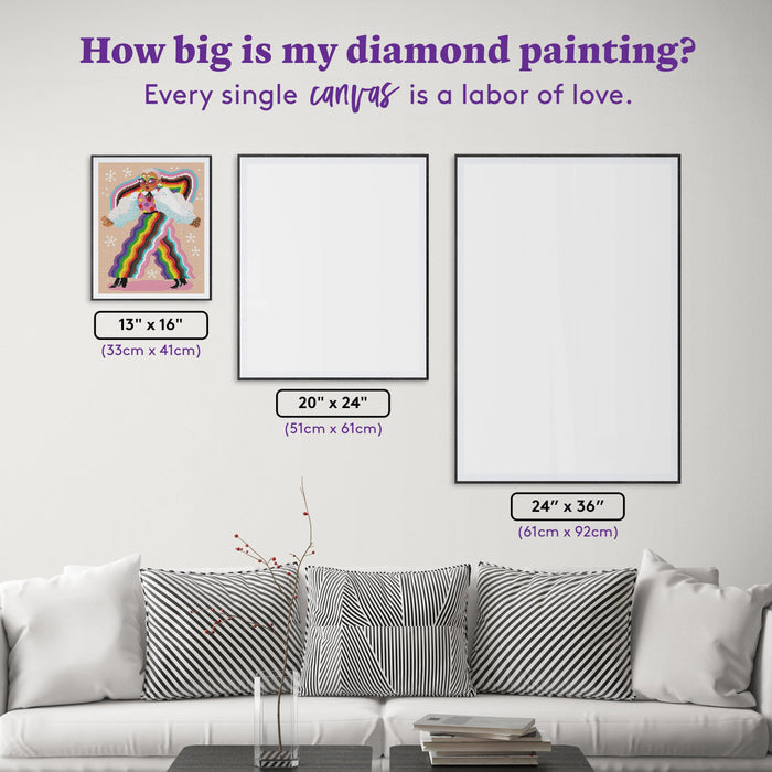 Diamond Painting Pride 13" x 16" (33cm x 41cm) / Round With 33 Colors Including 6 ABs / 16,965