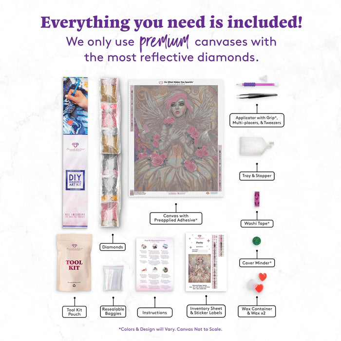 Diamond Painting Purity 22" x 28" (55.8cm x 70.7cm) / Square with 46 Colors including 2 ABs and 2 Fairy Dust Diamonds / 63,616