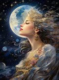Diamond Painting Queen of the Night 21.3" x 29" (54cm x 73.7cm) / Square with 63 Colors including 4 ABs and 2 Fairy Dust Diamonds / 64,232