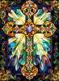 Diamond Painting Radiant Faith 25.6" x 35.4" (65cm x 89.9cm) / Square with 96 Colors including 3 ABs and 2 Iridescent Diamonds and 3 Fairy Dust Diamonds / 94,221