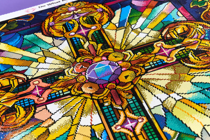 Diamond Painting Radiant Faith 25.6" x 35.4" (65cm x 89.9cm) / Square with 96 Colors including 3 ABs and 2 Iridescent Diamonds and 3 Fairy Dust Diamonds / 94,221
