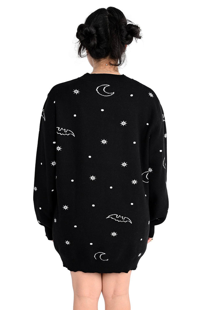 creepy cute gothic rat sweater cardigan