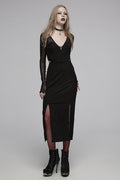 mesh maxi dress
