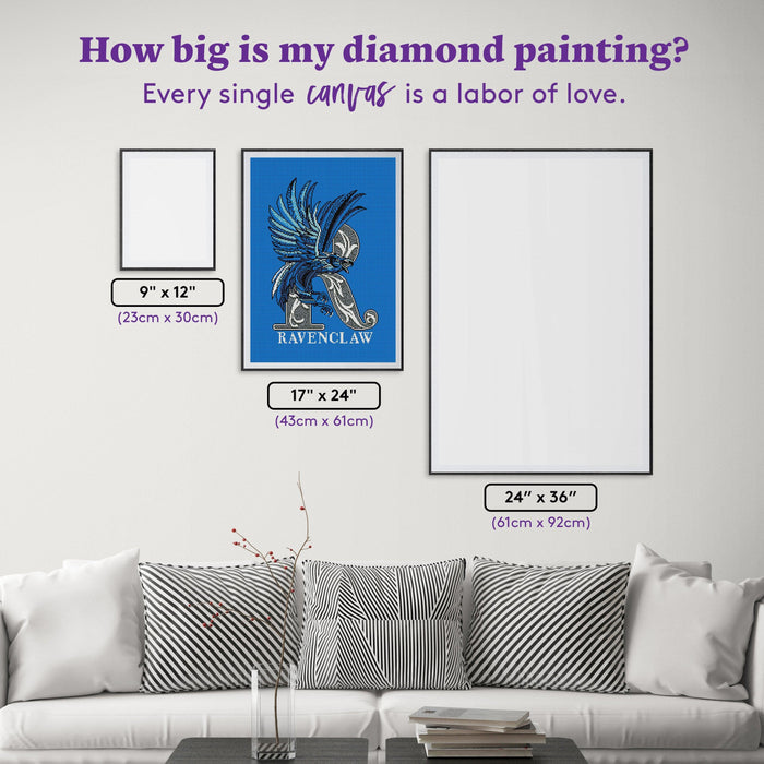 Diamond Painting Ravenclaw™ Crest - Stand Together - AMZ 17" x 24″ (43cm x 61cm) / Square With 9 Colors Including 2 ABs / 41,211