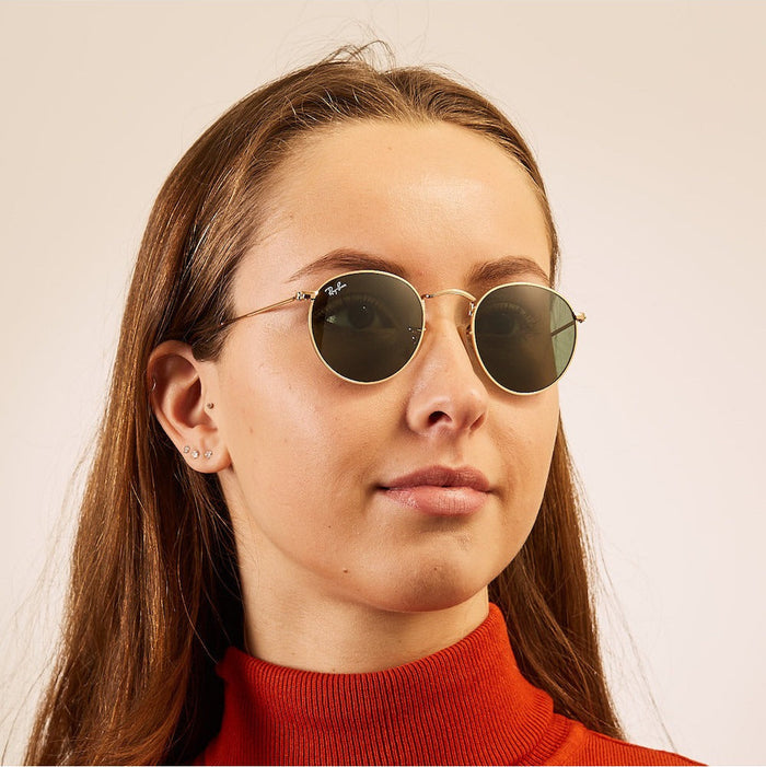 RAYBAN RB3447 ROUND METAL 00158 50 SUNGLASSES