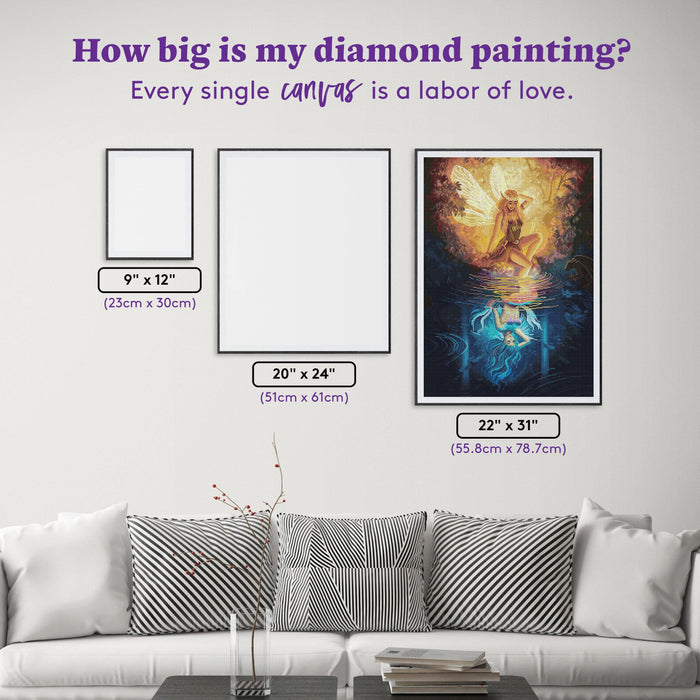 Diamond Painting Reflection 22" x 31" (55.8cm x 78.7cm) / Square With 65 Colors Including 4 ABs / 70,784