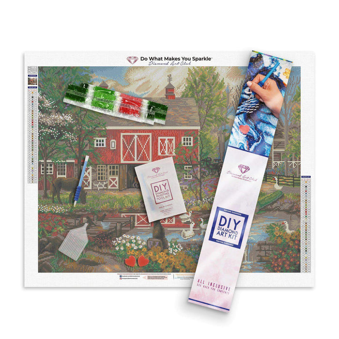 Diamond Painting Reflections On Country Living 22" x 28″ (56cm x 71cm) / Square With 38 Colors Including 2 ABs / 61,600