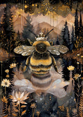 Diamond Painting Regal Honeybee 25.6" x 35.8" (65cm x 90.8cm) / Square with 43 Colors including 1 AB and 4 Fairy Dust Diamonds / 95,265