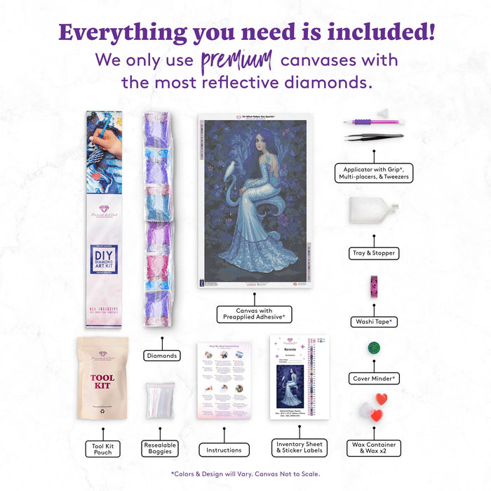 Diamond Painting Reverie 23.6" x 37.4" (60cm x 95cm) / Square with 34 Colors including 1 ABs and 3 Fairy Dust Diamonds / 91,440