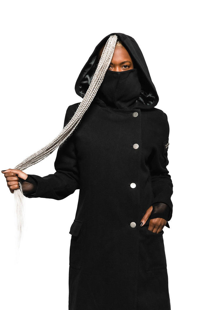 hooded trench coat jacket for women