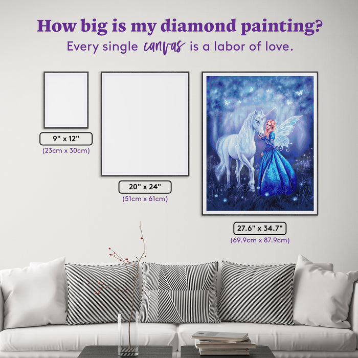 Diamond Painting Rhiannon 27.6" x 34.7" (69.9cm x 87.9cm) / Square with 51 Colors including 3 ABs and 2 Fairy Dust Diamonds / 99,193