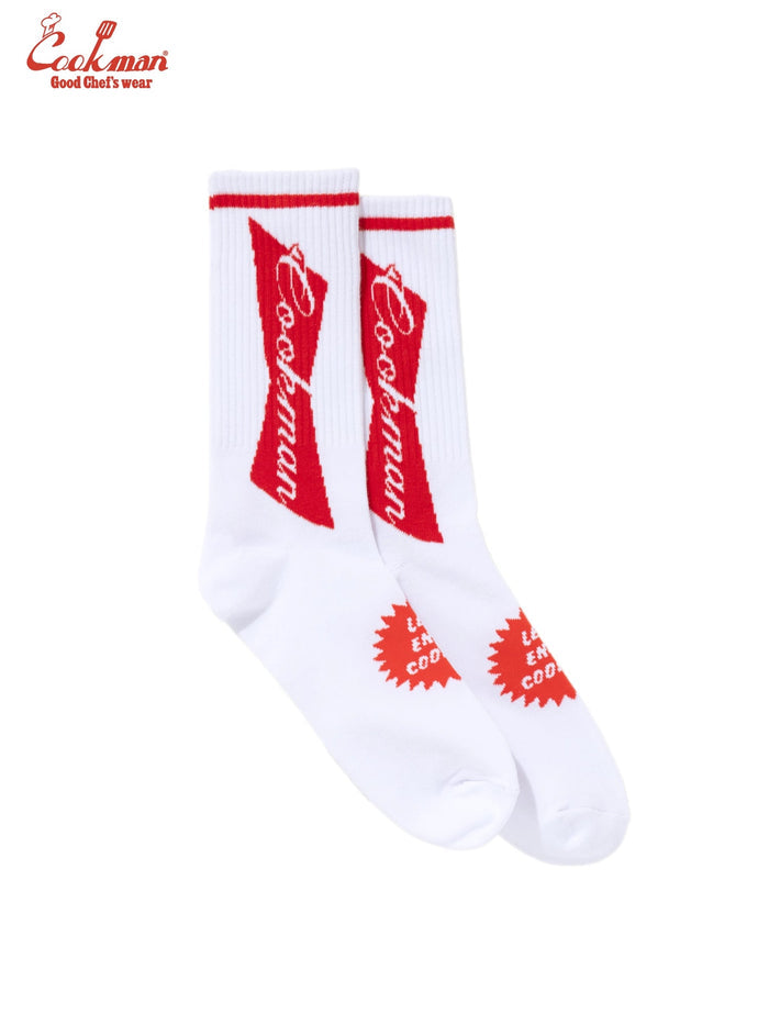 RIB CREW SOCKS BEER TIE - WHITE
