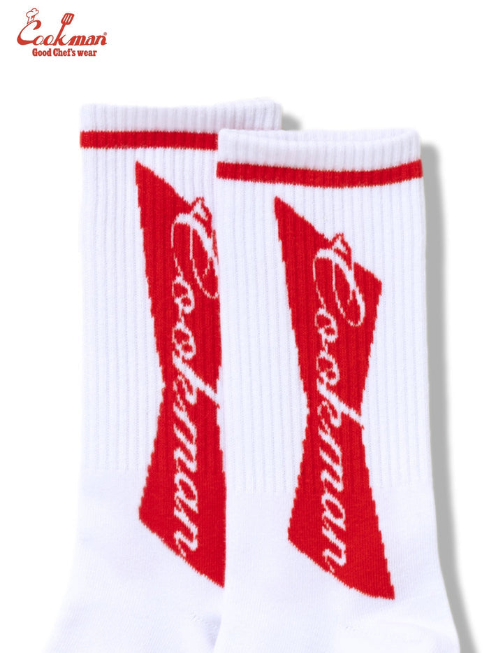 RIB CREW SOCKS BEER TIE - WHITE