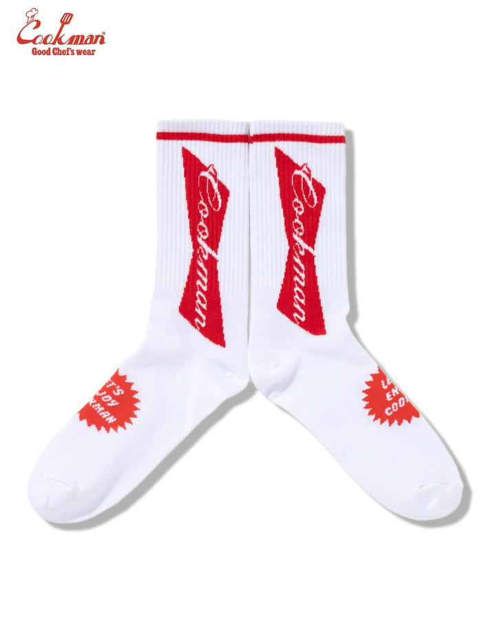 RIB CREW SOCKS BEER TIE - WHITE