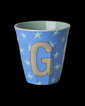 Rice | Melamine beker- Alfabet Stars Blue