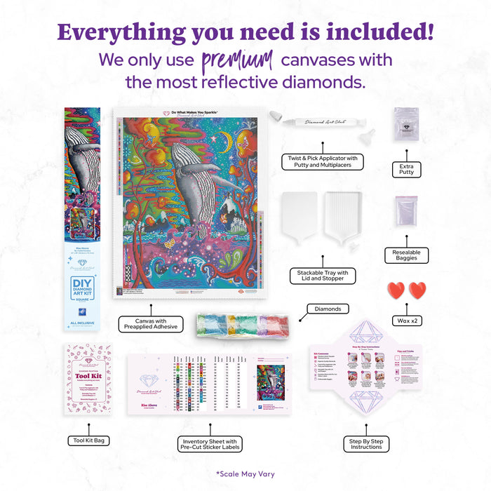 Diamond Painting Rise Above 22" x 28" (55.8cm x 70.7cm) / Square with 48 Colors including 4ABs / 63,616