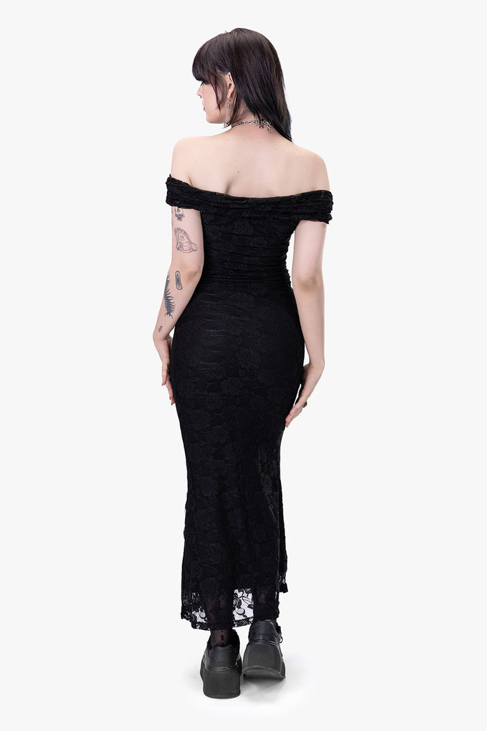 maxi length mermaid dress