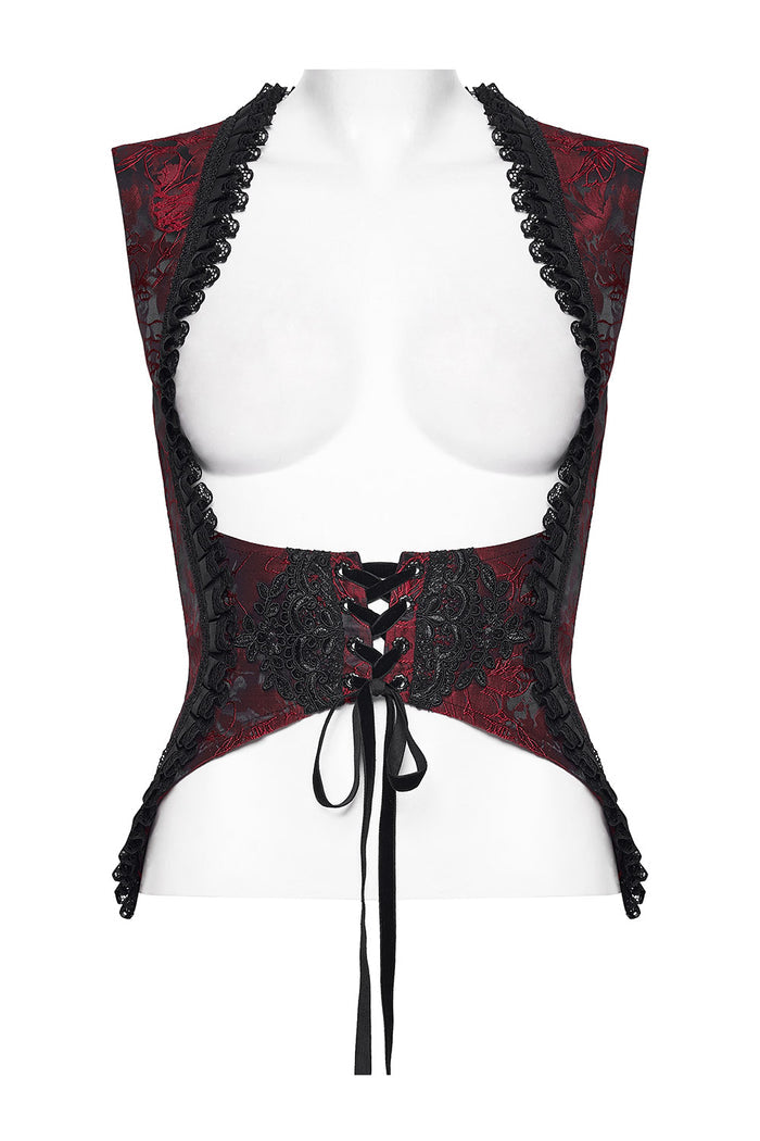 vampire goth ruffled corset