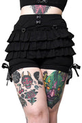 high waisted ruffled black bloomers for women