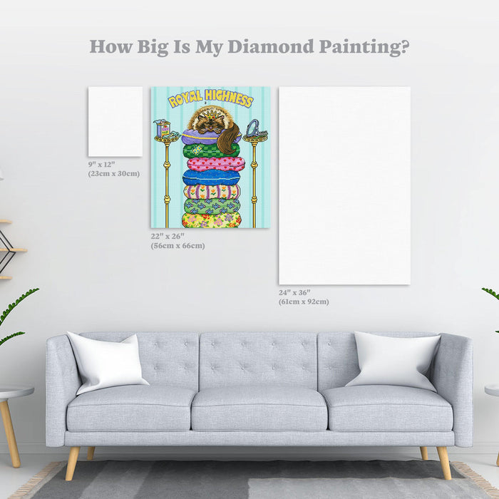 Diamond Painting Royal Highness 22" x 26″ (56cm x 66cm) / Square with 51 Colors including 5 ABs / 57,681