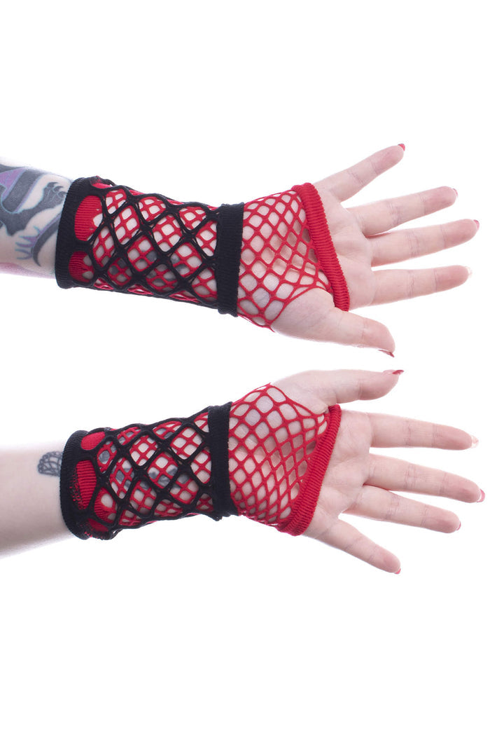 Ruby Mesh Gloves [BLACK/RED]