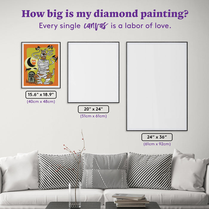 Diamond Painting Ruh Roh™ 15.6" x 18.9" (40cm x 48cm) / Round with 10 Colors including 1 AB / 24,111