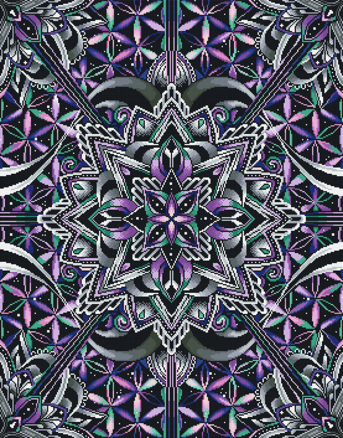 Diamond Painting Sacred Web 27.6" x 35.0″ (70cm x 89cm) / Square with 22 Colors including 4 ABs / 97,781