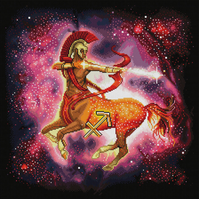 Diamond Painting Sagittarius 22" x 22" (55.8cm x 55.8cm) / Square with 54 Colors including 3 ABs / 50,176