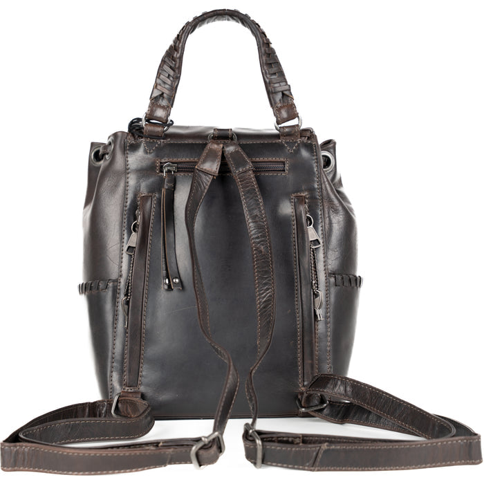 Concealed Carry Allie Leather CCW premium backpack - Pistol backpack with Universal Holster - YKK Locking Zipper Backpack for Handgun