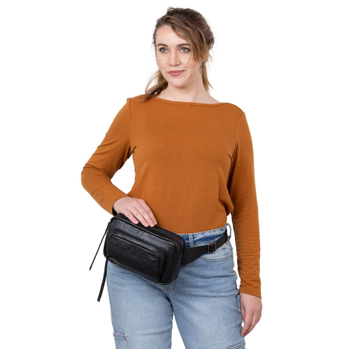 -SALE- Concealed Carry Laney Buffalo Belt Bag by Lady Conceal