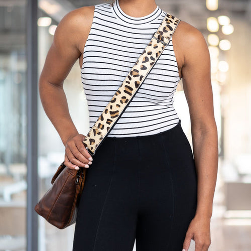 Genuine Cowhide Hair-on Crossbody Strap