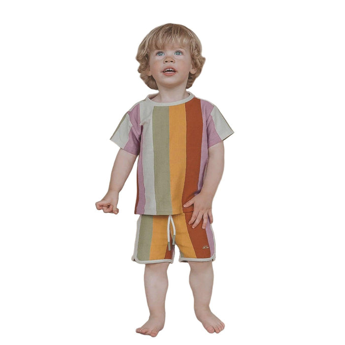 Salted Stories | Multi stripe swim tee multicolor