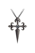 gothic cross sword necklace