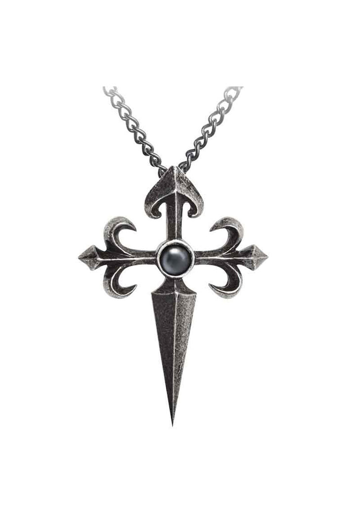 gothic cross sword necklace
